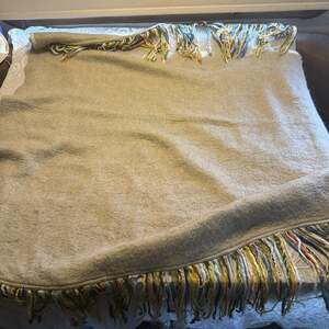 Shiraleah Tan Multicolor Long Fringe Throw 46/48 Acrylic/Wool Cozy Boho 🫶
